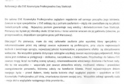 Referencje od wieloletniej klientki