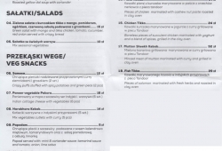Moje Curry Restauracja Indyjska, róg Al. KEN i Wąwozowej, menu cz.1