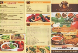 Kucharek Sześć Obiady Domowe, ulica Dereniowa, Ursynów, menu cz. 1
