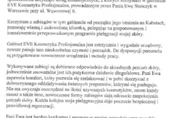 Referencje od wieloletniej klientki