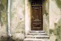 "Drzwi na lubelskiej starówce", olej na płótnie, 2002 r.